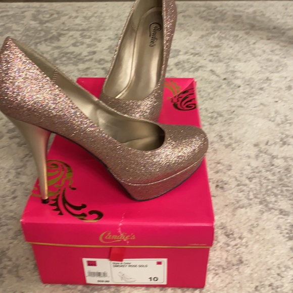 New with Box Candies Rose Gold Heels- size 10 - Picture 6 of 6